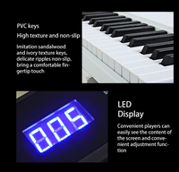NOUMEN-Teclado de órgano eléctrico profesional de 61 teclas con 100 timbres y función de grabación de la mejor calidad