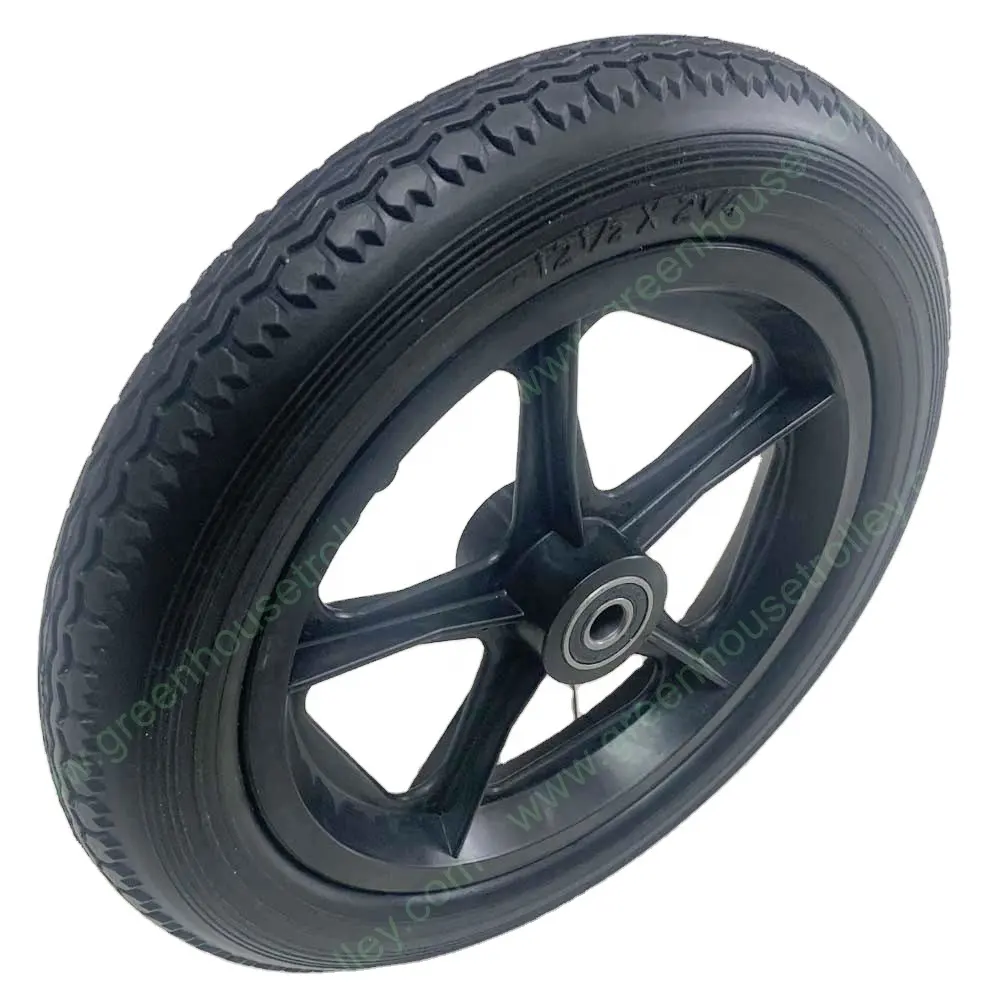 12-дюймовые пластиковые колеса из пенополиуретана шины для тележки для инструментов коляски ходунки и несущие колеса без плоских шин