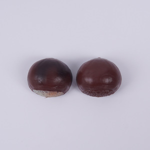 1:1 <b>scale</b> realistic chestnut keychain pendant, creative roasted chestnut prop for funny video shooting, fake food toy. - Product Image 5