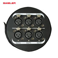 Amplificateur DMX suspendu en kit, 1 entrée 6 sorties, boîtier métallique, distributeur audio DMX pour éclairage de scène, amplificateur de signal DMX 6 canaux