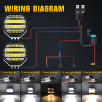 Phare de conduite LED 4x4 de 9 pouces 100W en alliage d'aluminium 12-24V DC, étanche, anti-poussière, antichoc, faisceau combiné, 5 lumières extérieures