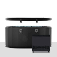 Machine de refroidissement d'eau pour bain de glace à refroidissement par air, pour baignoire de plongée froide gonflable avec roulettes et couvercle, pour la récupération des athlètes à domicile et les spas
