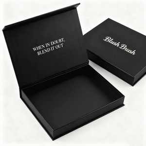 Vật Liệu Tái Chế Đen Từ Mỹ Phẩm Sản Phẩm Công Cụ Hộp Quà Tặng Bao Bì Cho Bàn Chải Đỏ Mặt Tùy Chỉnh Sinh Thái Thân Thiện Cứng Nhắc Hộp Giấy - Product Image 2