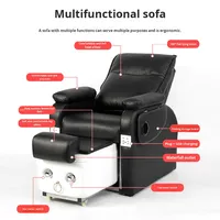 Fauteuil de salon de manucure électrique en cuir PU, design moderne et simple, pour salon commercial, soins capillaires, bain de pieds, massage ML-03