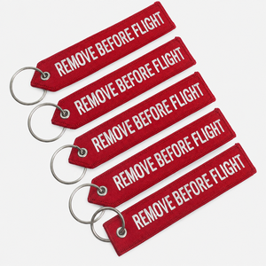 Porte-clés personnalisé avec broderie de nom et de logo, étiquettes brodées pour les vêtements de vol - Product Image 1