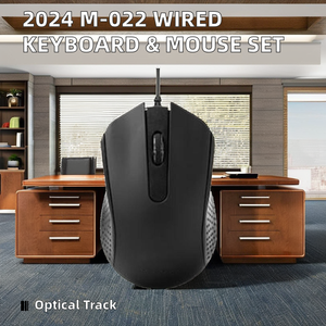 คีย์บอร์ดและเมาส์แบบมีสายในตัว รุ่นปี 2024 สำหรับใช้งานในสำนักงาน ขายส่ง - Product Image 2