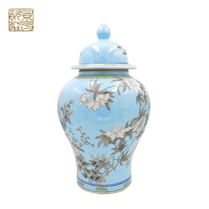 Vase décoratif en céramique chinoise moderne en gros, vase floral bleu en porcelaine, articles ménagers, vase décoratif en cloisonné - Product Image 3