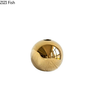 Vaso in Ceramica ZIZI FISH Golden Ball con Funzione da Tavolo, Stile Americano, Taglia S, Design Elegante con Placcatura - Product Image 5