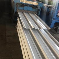Tôle de Toiture Métallique Ondulée Galvanisée Anti-Corrosion, Plaque d'Acier Ondulée Revêtue de Zinc, Matériaux de Construction en Gros