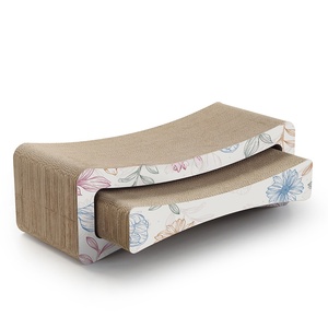 Çevre Dostu Özelleştirilebilir Desenler 2'si 1 Arada Çok Fonksiyonlu Kağıt Karton Dayanıklı Kedi Mobilyası Tırmalama Tahtası DEM/DOM Mevcut - Product Image 2