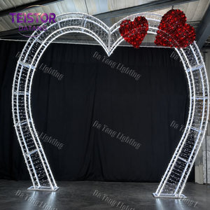 Lumières LED en forme de cœur pour la décoration de paysages commerciaux de Noël - Product Image 6