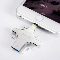Clé USB OTG 4 en 1, Lightning, Type C, Micro USB, avec logo personnalisé, pour téléphone et ordinateur