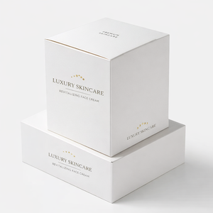 Boîte d'emballage cosmétique personnalisée recyclable en papier texturé, boîte pliante en carton pour soins de la peau, impression personnalisée par estampage à chaud - Product Image 5