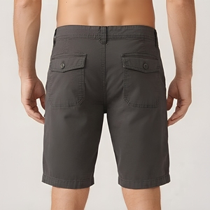 100% Cotton Cargo Men's Shorts Solid Color Classy Fashionable Look Ecofriendly Hiking Running Fitness Use Cargo Shorts For Men - Product Image 2
