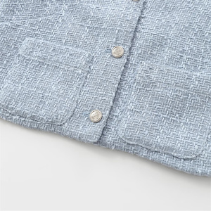 Damenkleidung Herbst Neues Französisches Design Bürotaugliche Rundhals-Jacke Kurzes Oberteil - Product Image 5