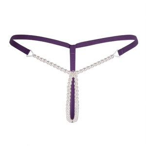 Women <b>Seamless</b> G-String Panties Low-Rise Solid Color Sexy Ultra-Thin Knitted Underwear Spandex Nylon - Product Image 5