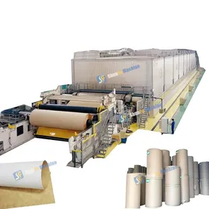 recycled equipment for test liner kraft corrugated fluting paper jumbo mother roll making machine manufacturers production line