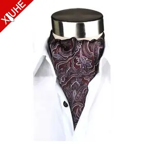 Cravat Tie Men's 100% Silk Fashion International Burgundy Ascot Tie Cravat