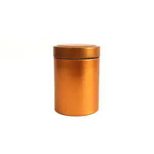 Custom Mini pillola bianca rotonda/regalo/caffè/tè di stoccaggio a prova di bambino imballaggio ermetico in metallo contenitore di latta/scatola/contenitore/lattina/custodia