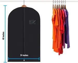 Lightweight dust-proof suit bag full zipper transparent peva clothes, shirts dress plastic cover for wardrobe storage/