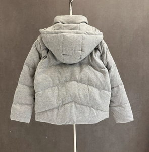 Nouvelle doudoune à capuche zippée en mélange de laine pour l'automne-hiver, chaude, en duvet d'oie et de canard blanc - Product Image 2