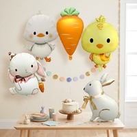 Ballon en Mylar en forme de canard de dessin animé, gonflable à l'hélium, pour décoration de fête d'anniversaire, événement pour enfants, vente en gros