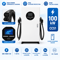 Borne de Recharge Publique DC 100kW CCS1 CCS2 Hub de Charge Triphasé Haute Puissance OCPP 1.6J pour Tesla BYD