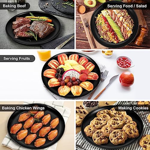 Plaque de cuisson antiadhésive noire écologique sans BPA réutilisable en acier laminé à froid, compatible four, pour cuisine et pâtisserie - Product Image 3