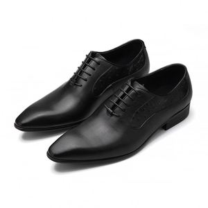 Chaussures en cuir pour hommes de qualité supérieure en cuir de vachette, confortables, à lacets, bout pointu, style business décontracté, design élégant - Product Image 2