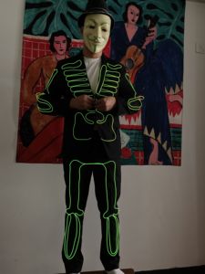 Custom LED Light up Costumes El Wire Outfit Bodysuit for Event Festival <strong>Clothing</strong> Onesie Burning <strong>Man</strong> Outfit Masquerade Cosplay - Product Image 4
