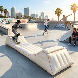 Plateforme d'entraînement gonflable hermétique en PVC pour <span class=keywords><strong>skateboard</strong></span>, idéale pour la pratique des figures en skatepark - Meilleure vente 2026 - Product Image 4