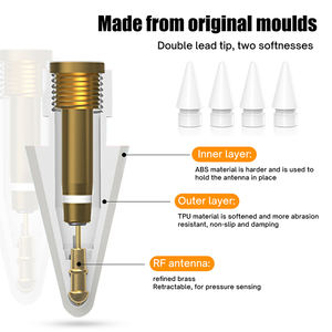 Embouts de rechange en Silicone souple dur 2B HB, plumes colorées amortissantes, pour <span class=keywords><strong>Crayon</strong></span> <span class=keywords><strong>Apple</strong></span> 1er et 2e génération, <span class=keywords><strong>Crayon</strong></span> Logitech - Product Image 4