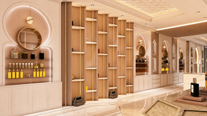Aménagement intérieur de magasin de cosmétiques de luxe sur mesure, présentoir à parfums, comptoir îlot, mobilier de magasin de détail - Product Image 2