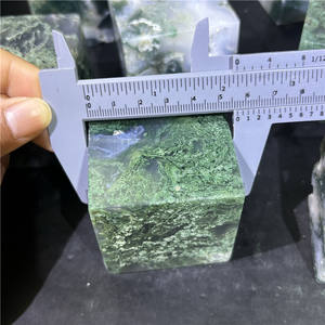 Vente en gros de cube d'agate mousse carrée de grande taille en cristal naturel pour la guérison et la méditation - Product Image 3