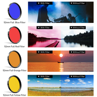Filtres ND CPL Star Apexel 52 mm rouge/bleu/orange/jaune, couleur complète, 7 en 1, filtre super portable en métal pour objectif d'appareil photo de téléphone portable