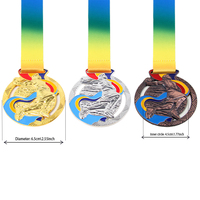 Medalla de metal con logotipo de formas personalizadas, medallas y trofeos de gimnasia de baile, medallas de fútbol