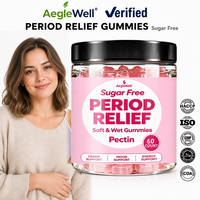 AegleWell Gummies sans sucre pour le soulagement des règles, à la pectine végétale, gommes molles à mâcher pour le bien-être quotidien des femmes, soutien nutritionnel