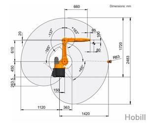 Bras robotisé industriel 6 axes neuf KR10 R1420, charge utile 10 kg, portée 1420 mm avec contrôleur KR Compact - Product Image 4