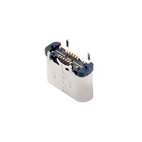 Conector USB C Hembra de 16 Pines para Montaje Vertical en PCB, con Altura de 6.5 mm, para Cargador y Transferencia de Datos