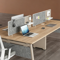 Meubles de poste de travail de bureau modulaires pour espace ouvert, table de poste de travail de bureau à 4 voies, bureaux modernes pour le personnel