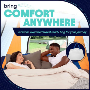 Juego plegables de muebles modernos con bomba integrada de 48 bobinas, colchón de cama inflable de aire tamaño King para dormitorio interior y exterior - Product Image 5