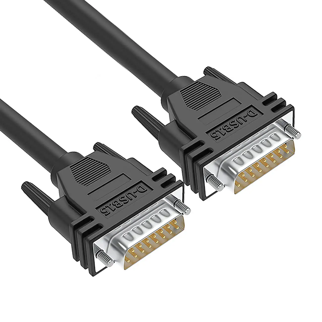 3m DB15 Male to Male Cable Cord Black M/M Cable 24AWG Copper D-SUB15PIN Connector 20feet /6M Computer Cables & Connectors