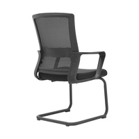 Chaises de conférence ergonomiques modernes et confortables, chaises de bureau à dossier moyen en maille pour la maison, chaise de bureau pivotante sans roulettes
