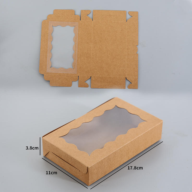 Brown card lace-shaped window opening