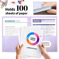 Classeurs en plastique à 2 pochettes pour classeurs à 3 anneaux, classeur séparateur pour carnets, classeur robuste pour documents