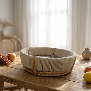 Boîtes de rangement pour aliments écologiques, durables, respirantes et légères, empilables, en jonc de mer avec poignées pour garde-manger - Product Image 3