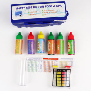 Nouveautés Testeur de qualité de l'eau Kit de test 5 voies pour <span class=keywords><strong>analyse</strong></span> de l'eau et du <span class=keywords><strong>chlore</strong></span> PH pour <span class=keywords><strong>piscine</strong></span> - Product Image 4