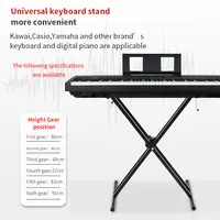 Supporto per pianoforte elettronico a 54 tasti in stile X doppio stabile regolabile di alta qualità