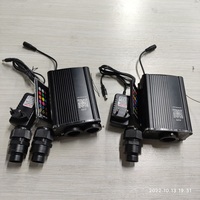 Kit de plafonnier à fibres optiques LED scintillantes à double port 18W, éclairage de plafond étoilé RGBW pour toit de voiture, ciel étoilé avec télécommande RF et application