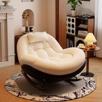 Canapé à bascule ergonomique élégant, fauteuil rembourré avec appui-tête, siège de salon moderne pour la maison et l'appartement